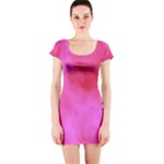 Pink Clouds Short Sleeve Bodycon Dress