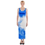 Blue Cloud Fitted Maxi Dress