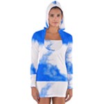 Blue Cloud Women s Long Sleeve Hooded T-shirt