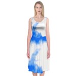 Blue Cloud Midi Sleeveless Dress