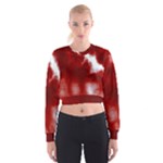 Cherry Cream Sky Women s Cropped Sweatshirt