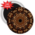 3d Flower Fractal Art Pattern 3  Magnet (100 pack)