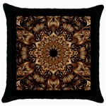 3d Flower Fractal Art Pattern Throw Pillow Case (Black)
