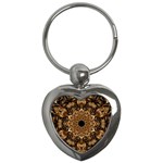 3d Flower Fractal Art Pattern Key Chain (Heart)