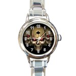 skull 3d Round Italian Charm Watch