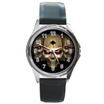skull 3d Round Metal Watch