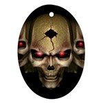 skull 3d Ornament (Oval)