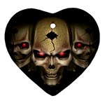 skull 3d Ornament (Heart)