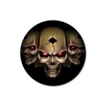 skull 3d Rubber Round Coaster (4 pack)