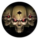 skull 3d Magnet 5  (Round)
