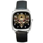 skull 3d Square Metal Watch