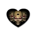 skull 3d Heart Coaster (4 pack)