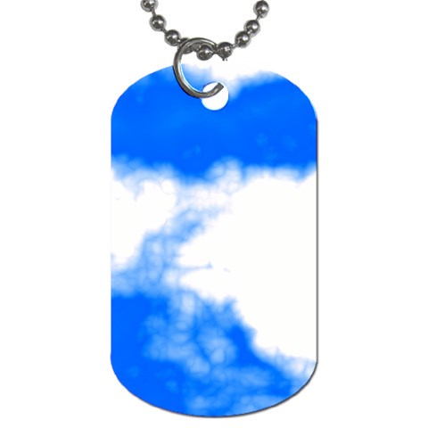 Blue Cloud Dog Tag (One Side) from ArtsNow.com Front