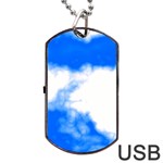 Blue Cloud Dog Tag USB Flash (One Side)