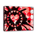 Love Heart Splatter Canvas 10  x 8  (Stretched)