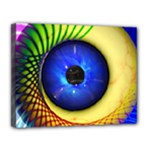 Eerie Psychedelic Eye Canvas 14  x 11  (Framed)