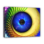 Eerie Psychedelic Eye Deluxe Canvas 20  x 16  (Framed)