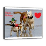 Birthday Dogs Canvas 14  x 11  (Stretched)