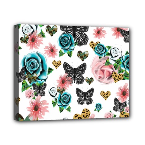 Black floral Canvas 10  x 8  (Stretched) from ArtsNow.com