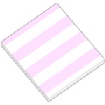 Horizontal Stripes - White and Pale Thistle Violet Small Memo Pads