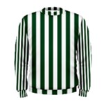 Vertical Stripes - White and Forest Green Men s Sweatshirt