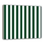 Vertical Stripes - White and Forest Green Canvas 24  x 20  (Stretched)