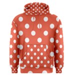 Polka Dots - White on Tomato Red Men s Pullover Hoodie