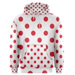 Polka Dots - Alizarin Red on White Men s Pullover Hoodie