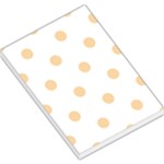 Polka Dots - Sunset Orange on White Large Memo Pads