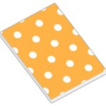 Polka Dots - White on Pastel Orange Large Memo Pads