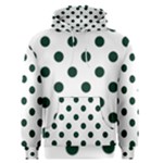 Polka Dots - Deep Green on White Men s Pullover Hoodie
