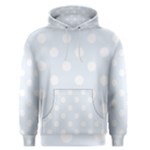 Polka Dots - White on Pastel Blue Men s Pullover Hoodie