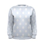 Polka Dots - White on Pastel Blue Women s Sweatshirt