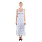 Polka Dots - White on Pastel Blue Full Print Maxi Dress