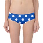 Polka Dots - White on Cobalt Blue Classic Bikini Bottoms