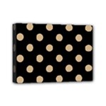 Polka Dots - Tan Brown on Black Mini Canvas 7  x 5  (Stretched)