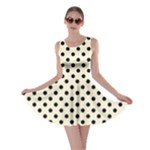Polka Dots - Black on Cornsilk Yellow Skater Dress