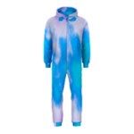 Blue And Purple Clouds Hooded Jumpsuit (Kids)