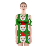 santa emoji emoticons Shoulder Cutout One Piece