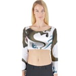 Geniedonkey (2)large Long Sleeve Crop Top