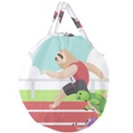 Sloth Race Giant Round Zipper Tote