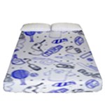 Fathers Day doodle Fitted Sheet (King Size)