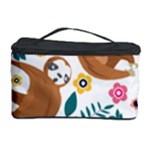 Floral Sloth  Cosmetic Storage Case