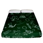back to school doodles Fitted Sheet (Queen Size)