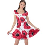 love poppies Cap Sleeve Dress