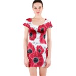 love poppies Short Sleeve Bodycon Dress