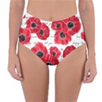 love poppies Reversible High-Waist Bikini Bottoms