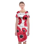 love poppies Classic Short Sleeve Midi Dress