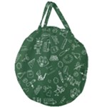 back to school doodles Giant Round Zipper Tote