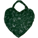 back to school doodles Giant Heart Shaped Tote